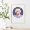 AFFICHE SA MAJESTE LA REINE ELIZABETH II VIOLET ASAP