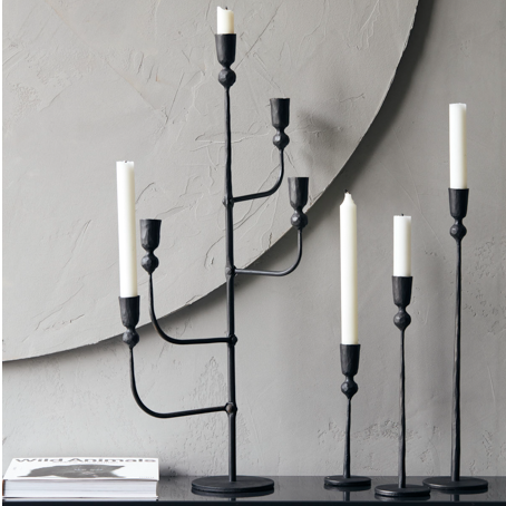 BOUGEOIR CANDELABRE IRA BLACK HOUSE DOCTOR 12 1