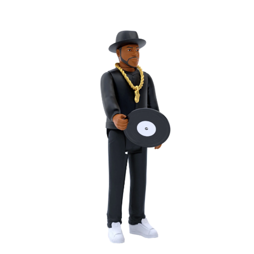 AM MASTER JAY RUN DMC FIGURINE ReAction Figures de 3,75 pouces - SUPER7