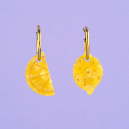 BOUCLES D'OREILLES CITRONS - COUCOU SUZETTE