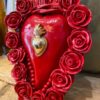 COEUR EX VOTO ROSES ROUGES CUORE DI ARGILLA 7809