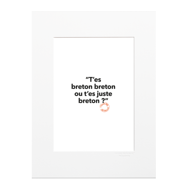 AFFICHE " T'ES BRETON BRETON " PRIGENT - IMAGE REPUBLIC