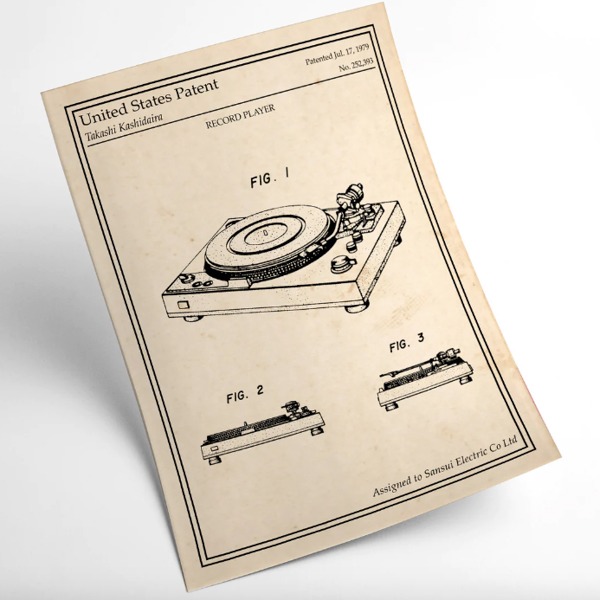 AFFICHE PLATINE VINYLE BREVET 1979 - ATELIER MALHCO