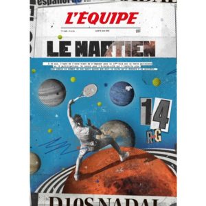 L'ÉQUIPE - AFFICHE DIGIGRAPHIE LE MARTIEN - RAFAEL NADAL - PLAKAT