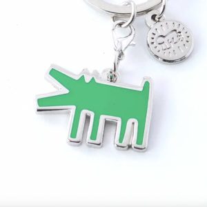 BARKING GREEN DOG PORTE-CLÉS KEITH HARING - PINTRILL KEYCHAIN