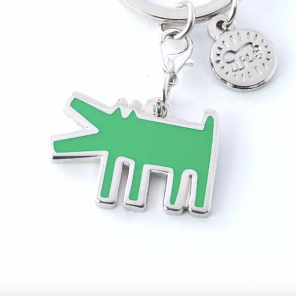 BARKING GREEN DOG PORTE-CLÉS KEITH HARING - PINTRILL KEYCHAIN