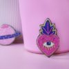 "COEUR EX-VOTO PINK" BROCHE BRODÉE À LA MAIN - MALICIEUSE