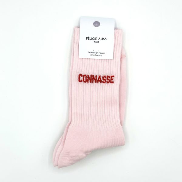 CHAUSSETTES CONNASSE ROSE Taille : 36/40 - FÉLICIE AUSSI