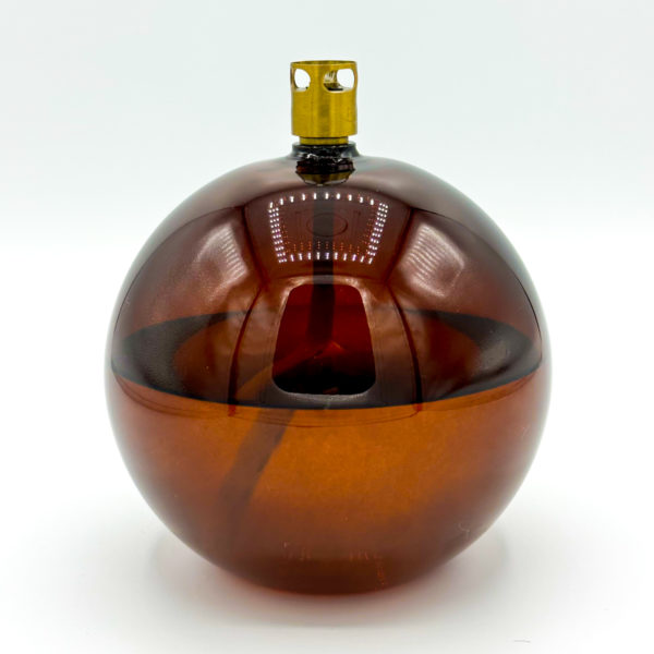 LAMPE À HUILE EN VERRE BOULE COGNAC - PERI LIVING