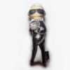 POUPÉE "KARL LAGERFELD" MINI DOLL ILLUSTRATION ORIGINALE DE KAHRI NEW YORK