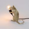 LAMPE SOURIS "MOUSE" ASSISE GOLD - SELETTI