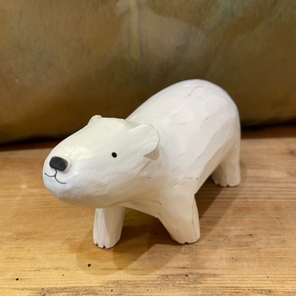 POLAR BEAR OURS BLANC EN BOIS - TLAB