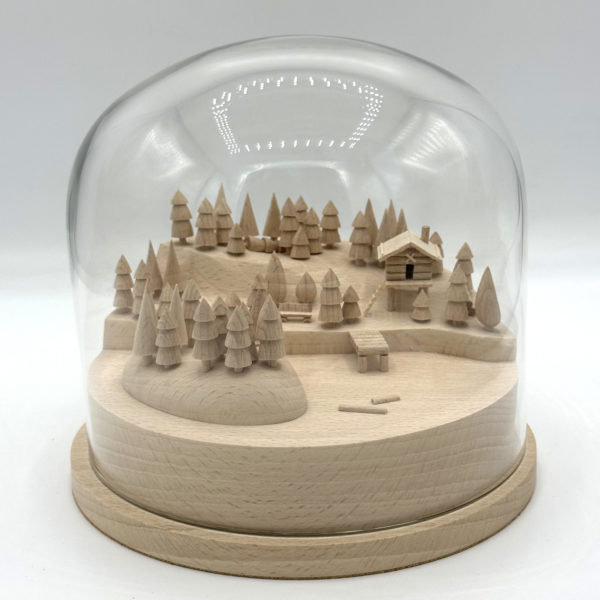 THIBAUT MALET - LITTLE MAPLE LAKE - SCULPTURE BOIS SOUS DOME