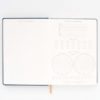 GRAND CARNET DE NOTES EN TISSU "LIVE BY THE SUN, LOVE BY THE MOON"