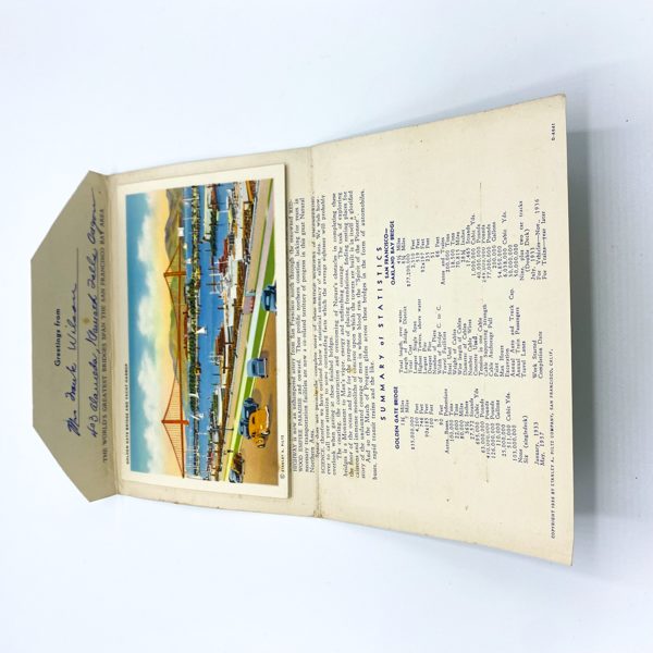 SOUVENIR FOLDER OF BRIDGES SAN FRANCISCO BAY CARNET CARTES POSTALES VINTAGE USA 1573