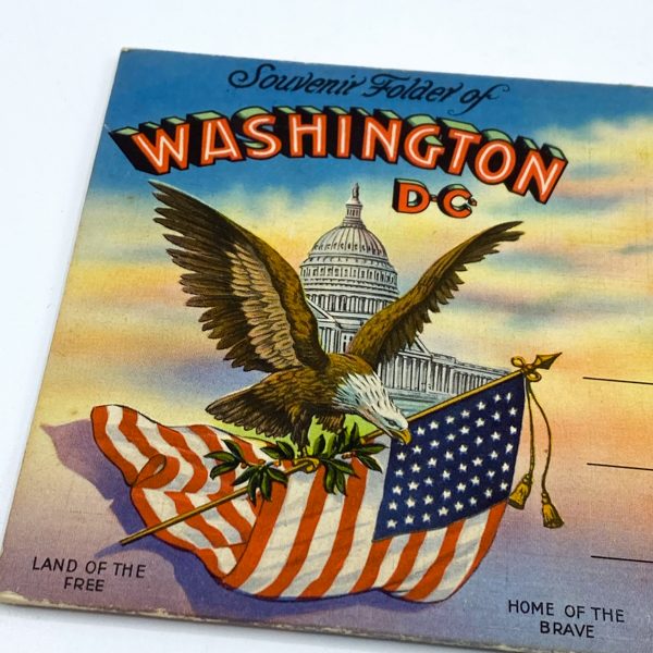 SOUVENIR FOLDER OF WASHINGTON DC CARNET CARTES POSTALES VINTAGE USA 1623 1