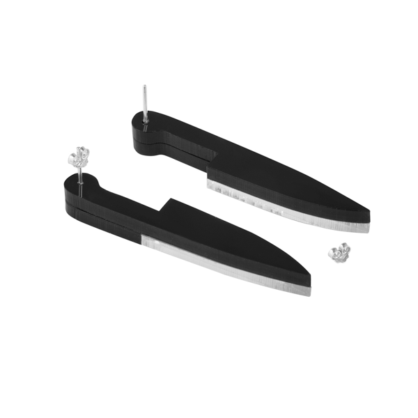 BOUCLES DOREILLES COUTEAUX KNIVES EARRINGS MONOLAMA 109