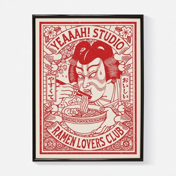 AFFICHE "RAMEN LOVERS CLUB" format 30x40cm - YEAAAH! STUDIO