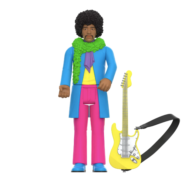 JIMY HENDRIX BLACKLIGHT REACTION FIGURES - SUPER7