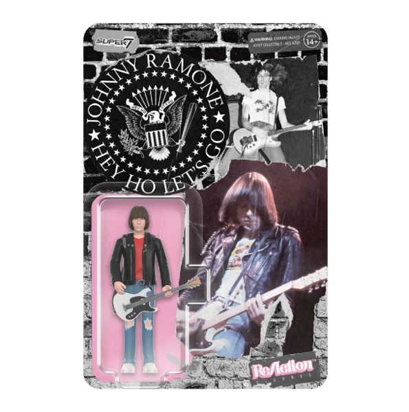 JOHNNY RAMONE HEY HO LET'S GO REACTION FIGURES - SUPER7