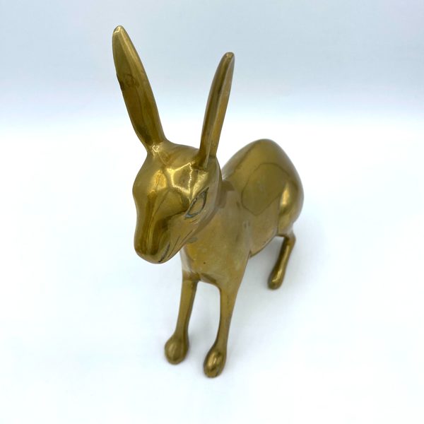 LIEVRE LAPIN LAITON BROCANTE VINTAGE 3653