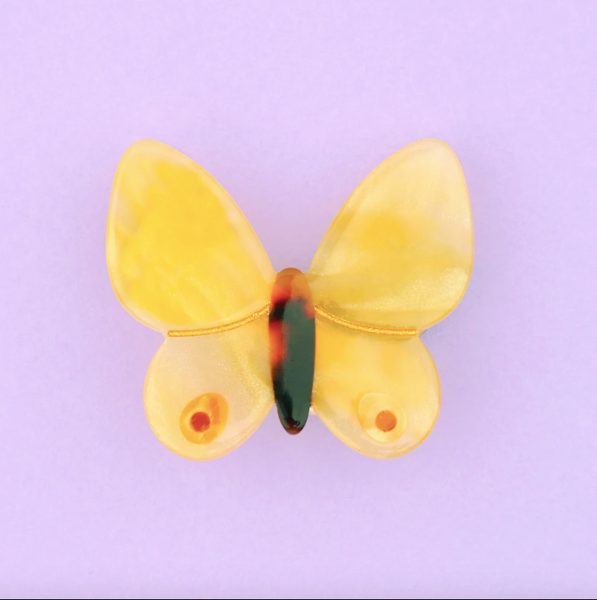 BARRETTE CHEVEUX PAPILLON JAUNE - COUCOU SUZETTE