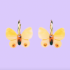 BOUCLES D'OREILLES PAPILLON JAUNE - COUCOU SUZETTE