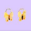 BOUCLES DOREILLES PAPILLON JAUNE BIJOUX COUCOU SUZETTE 39