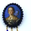 BROCHE PORTRAIT DOUBLE VUE LOUNIN BIJOU MADE IN FRANCE 4249