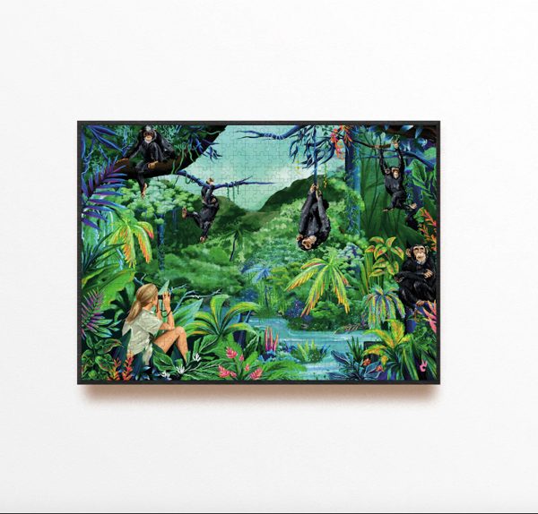 PUZZLE 1000 PIÈCES JANE GOODALL - 1€ REVERSÉ - PIECE & LOVE