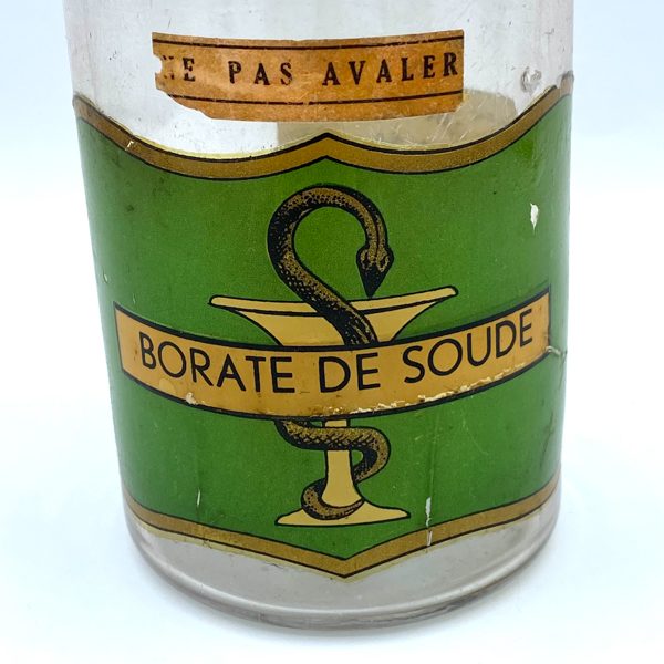 POT APOTHICAIRE BORATE DE SOUDE VINTAGE - V0155