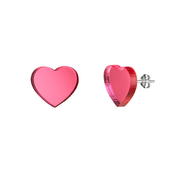 BOUCLES D'OREILLES HEARTS PINK - MONOLAMA