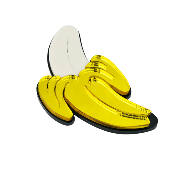 BROCHE ACRYLIQUE "BANANA OPEN" - MONOLAMA