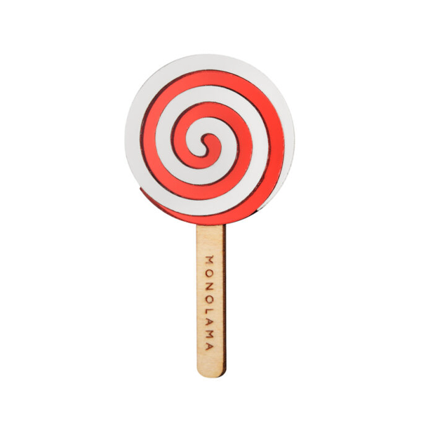 BROCHE SUCETTE "LOLLIPOP RED" - MONOLAMA