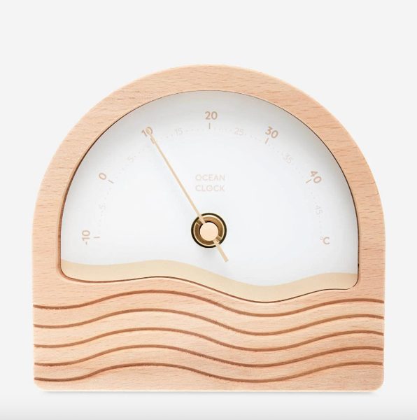 THERMOMETRE EN BOIS "DUNE" - OCEAN CLOCK