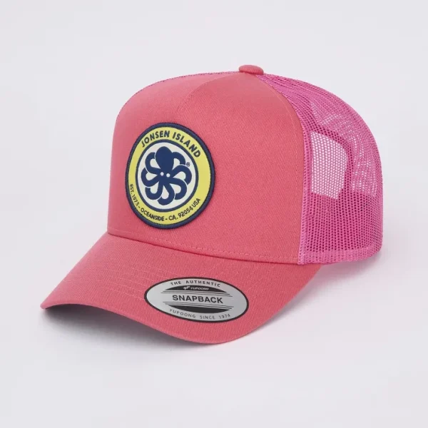 CASQUETTE TRUCKER AUTHENTIK PATCH PINK AH24 - JONSEN ISLAND