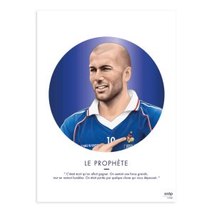 AFFICHE LE LEGENDAIRE ZINEDINE ZIDANE BLEU - ASAP