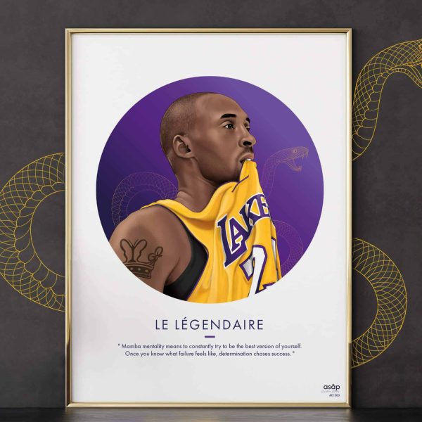 AFFICHE LE LEGENDAIRE KOBE BRYANT VIOLET - ASAP