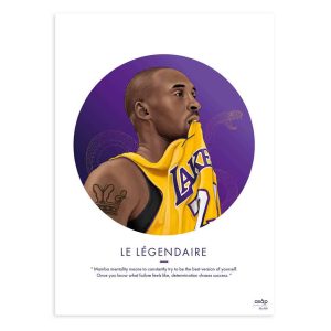 AFFICHE LE LEGENDAIRE KOBE BRYANT VIOLET - ASAP