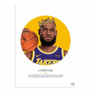 AFFICHE LE LEGENDAIRE LEBRON JAMES JAUNE - ASAP