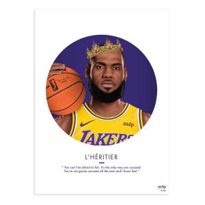 AFFICHE LE LEGENDAIRE LEBRON JAMES VIOLET - ASAP