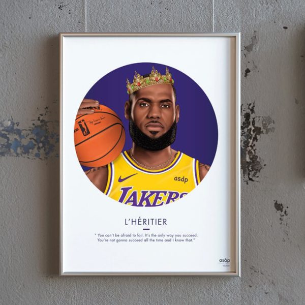 AFFICHE LE LEGENDAIRE LEBRON JAMES VIOLET - ASAP