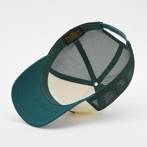 CASQUETTE TRUCKER FLOWER LOVE GREEN AH24 - JONSEN ISLAND