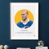 AFFICHE LE LEGENDAIRE ZINEDINE ZIDANE JAUNE - ASAP