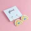 BOUCLES D'OREILLES CREOLES ARC-EN-CIEL "RAINBOW" - GRUNI CERAMICA