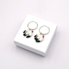 BOUCLES DOREILLES HIRONDELLES BLANC ARGENT GRUNI CERAMICA BIJOUX 640