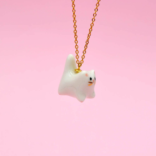 COLLIER PENDENTIF CHAT "LITTLE CAT" - GRUNI CERAMICA