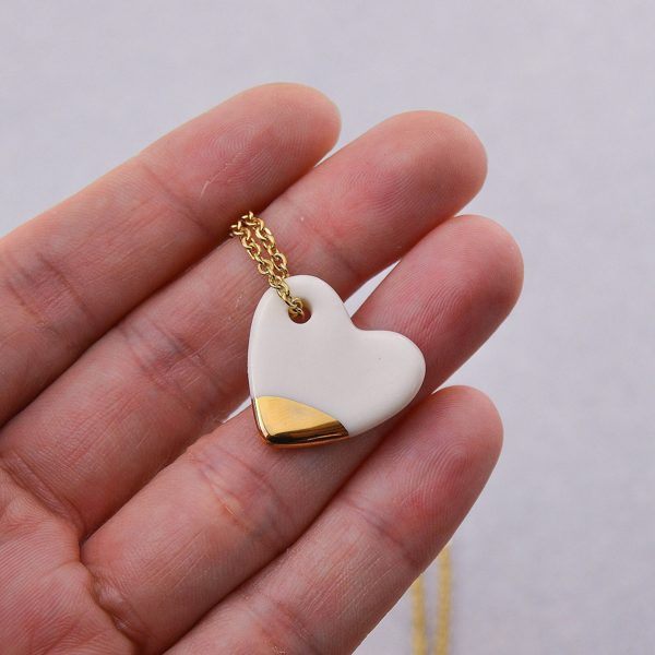 COLLIER PENDENTIF COEUR HEART GRUNI CERAMICA BIJOUX 41