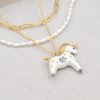 COLLIER PENDENTIF LICORNE "UNICORN" - GRUNI CERAMICA