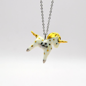 COLLIER PENDENTIF LICORNE "UNICORN" - GRUNI CERAMICA